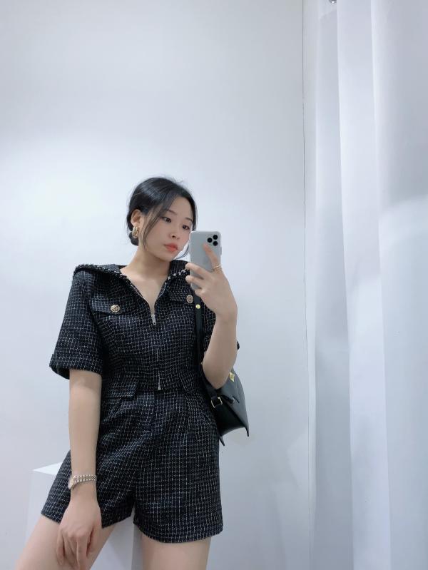 set 트위드 반팔 투피스 세트 2col