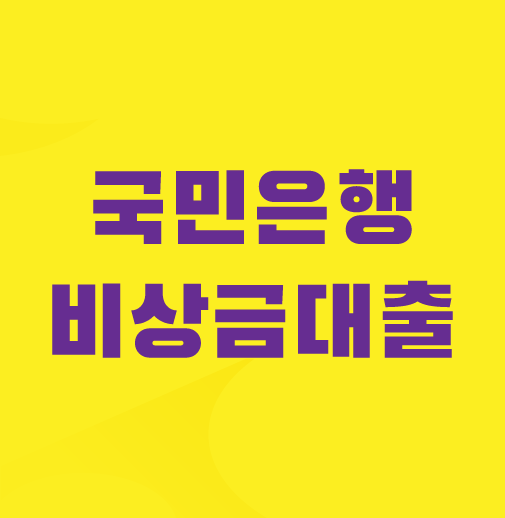 국민은행-비상금대출