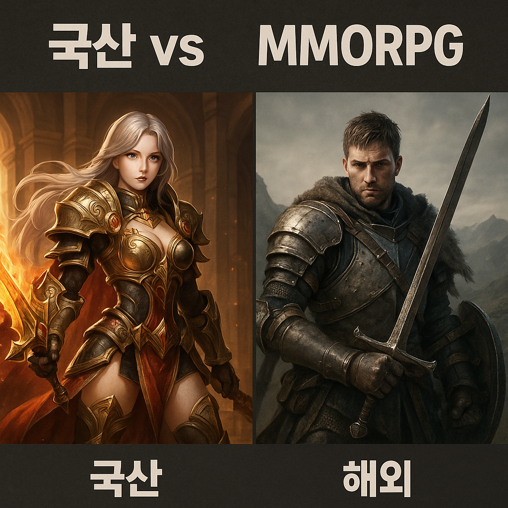 국산 vs 해외 MMORPG 비교 (디자인, 운영, 과금)
