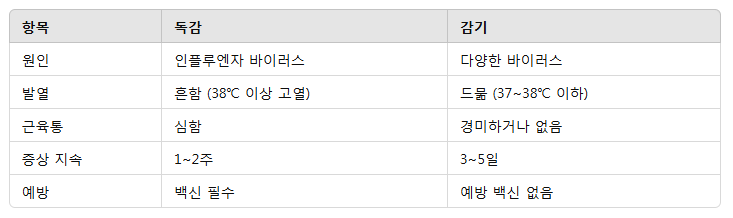 독감 증상