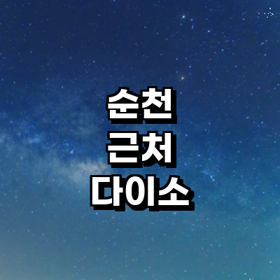 순천시 종합생활용품 다이소