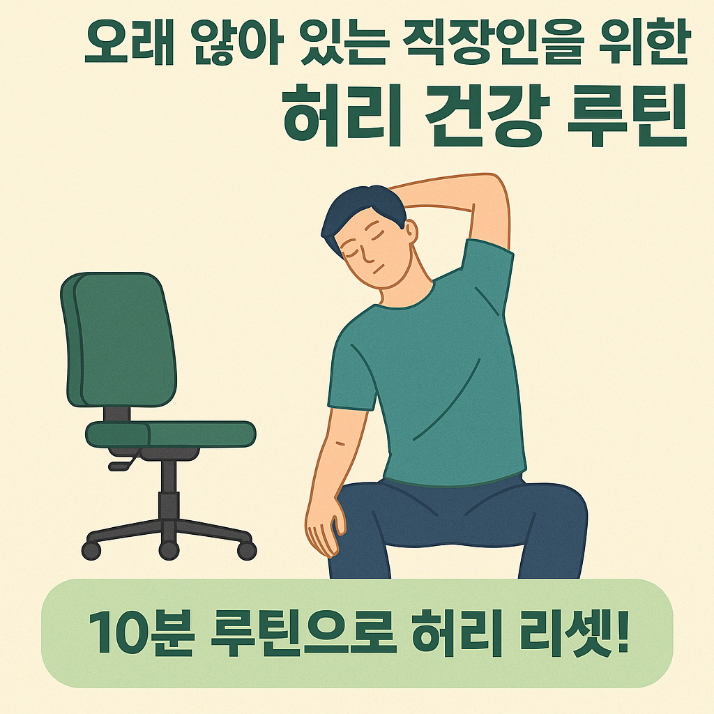 오래 앉아 있는 직장인을 위한 허리 건강 루틴