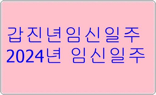 갑진년임신일주