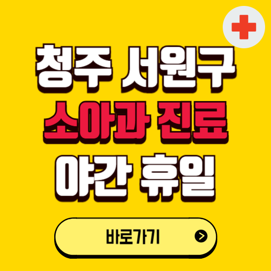 청주시 서원구 야간 소아과 진료병원 찾기 ❘ 24시 일요일 주말 연휴 응급진료 추천 잘하는 곳
