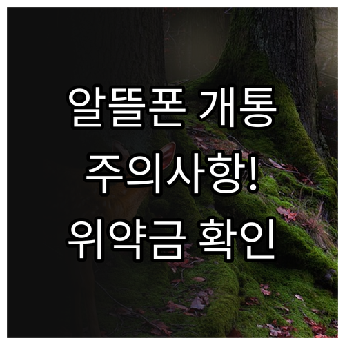알뜰폰 셀프 개통 시 주의사항과 기존..