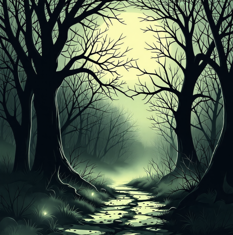 공포를 느낄만한 공간을 표현한 사진