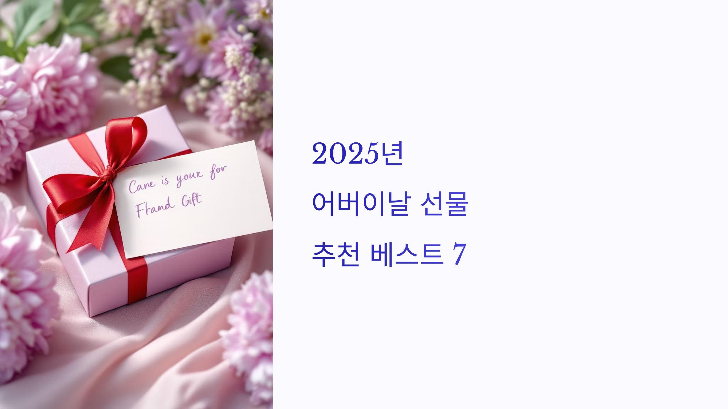 🛍️ 어버이날 선물 추천 :Best 7(2025년)