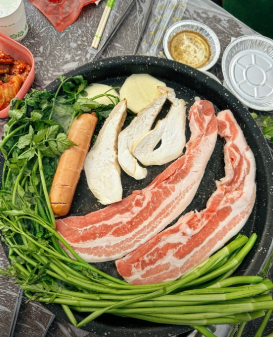 예경농원-미나리-삼겹살