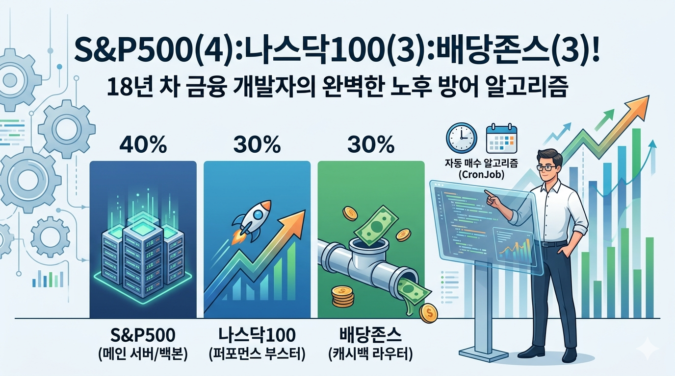 매월 2번, 주식 창 안 보고 돈 버는 황금비율! 18년 차 개발자의 4:3:3 ETF 세팅법