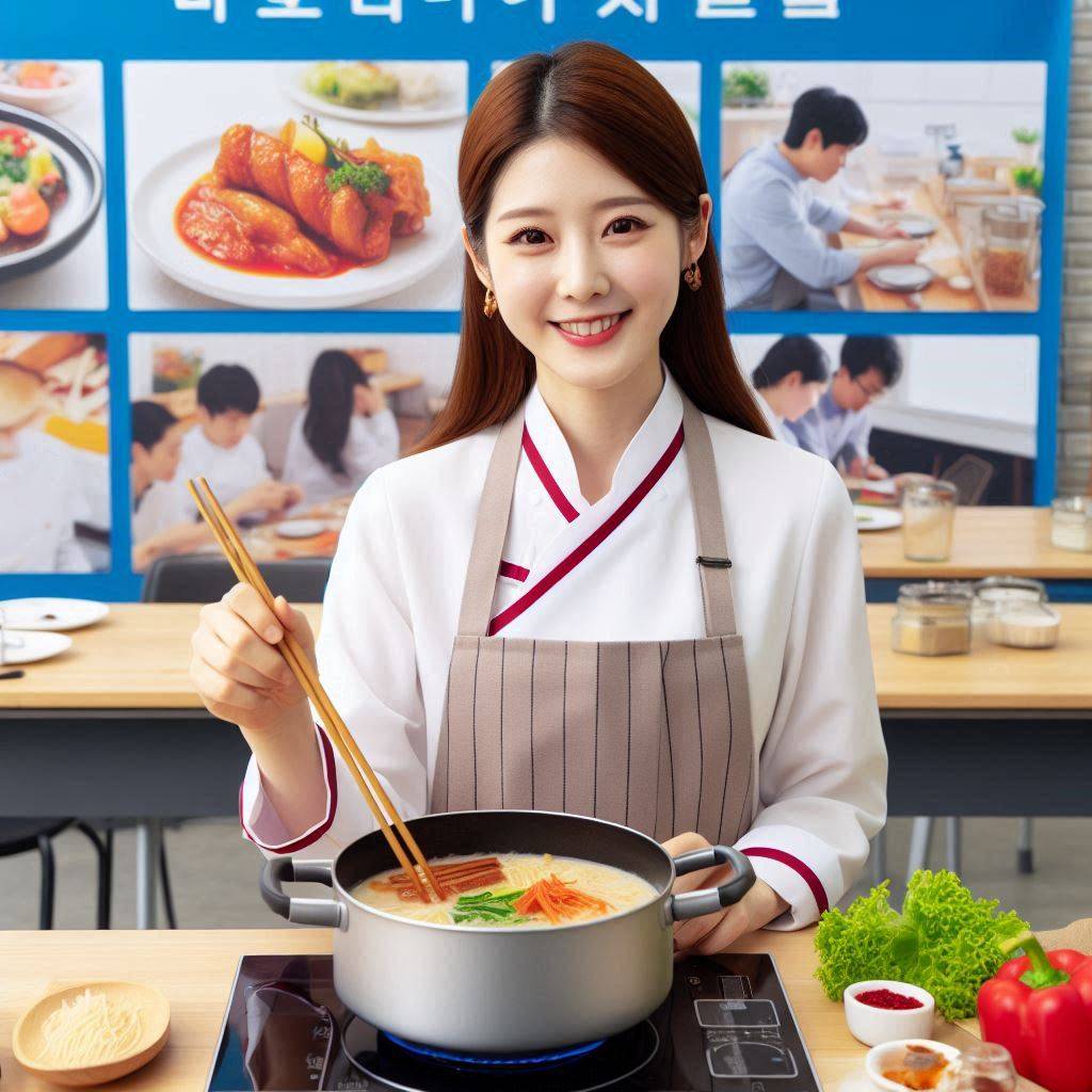한식조리기사 시험 일정에 시험 보는 여성4