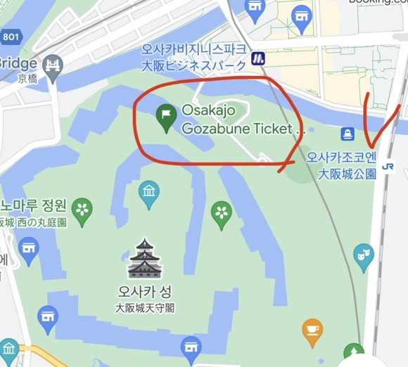 오사카성 지도