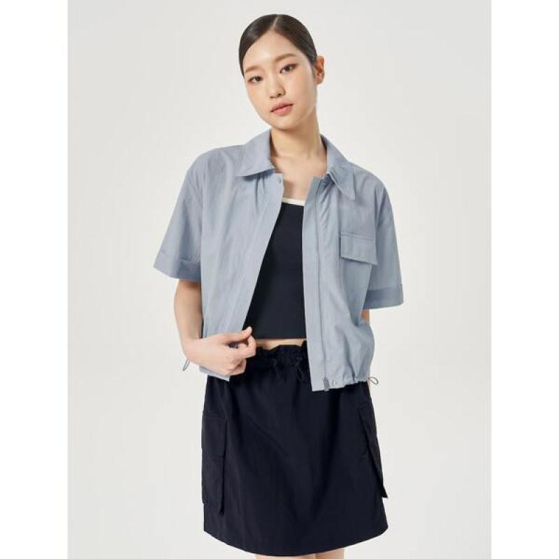 에잇세컨즈 반팔 집업 점퍼 스카이블루 323539LY1Q