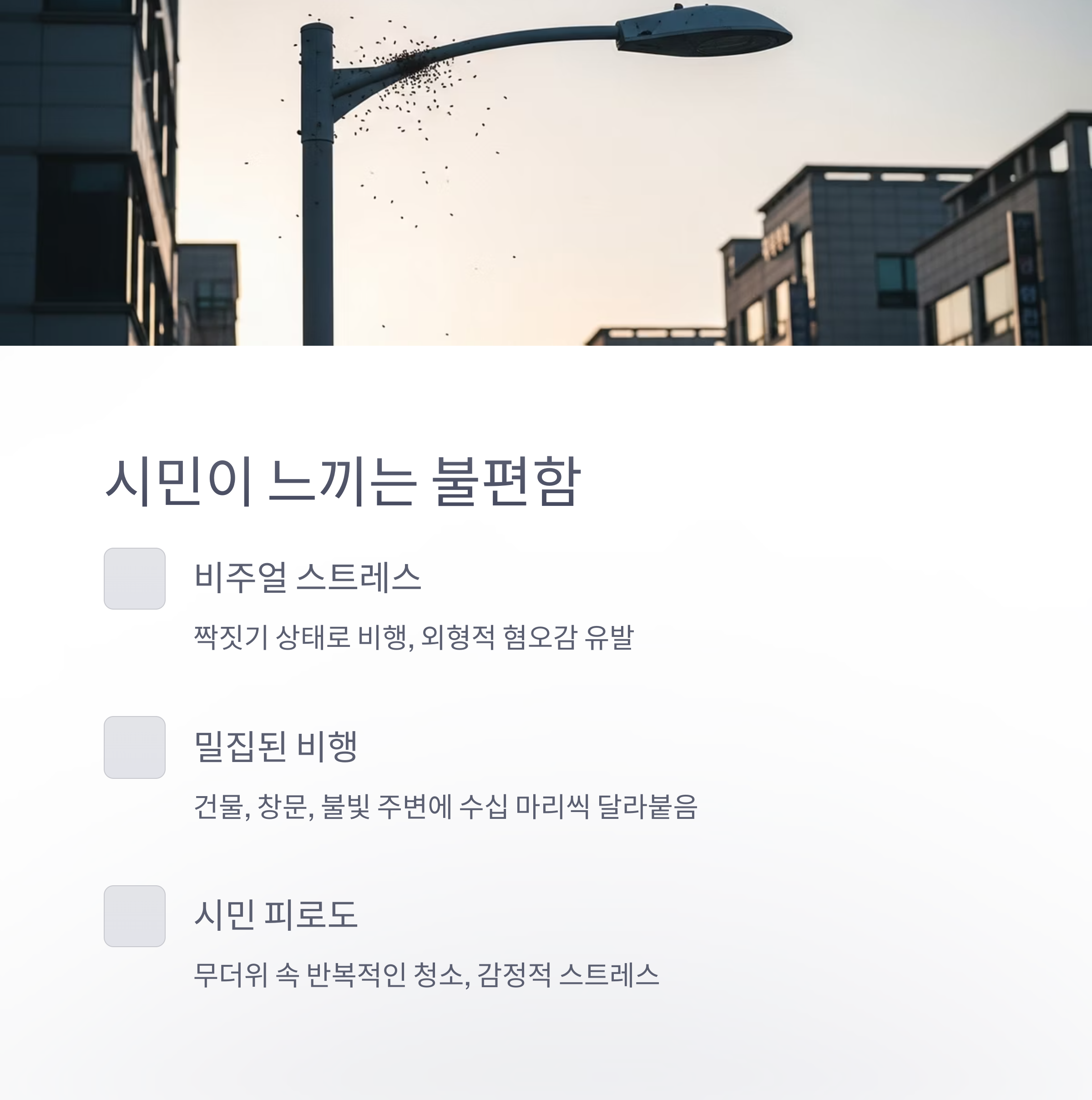 시민이 느끼는 불편함