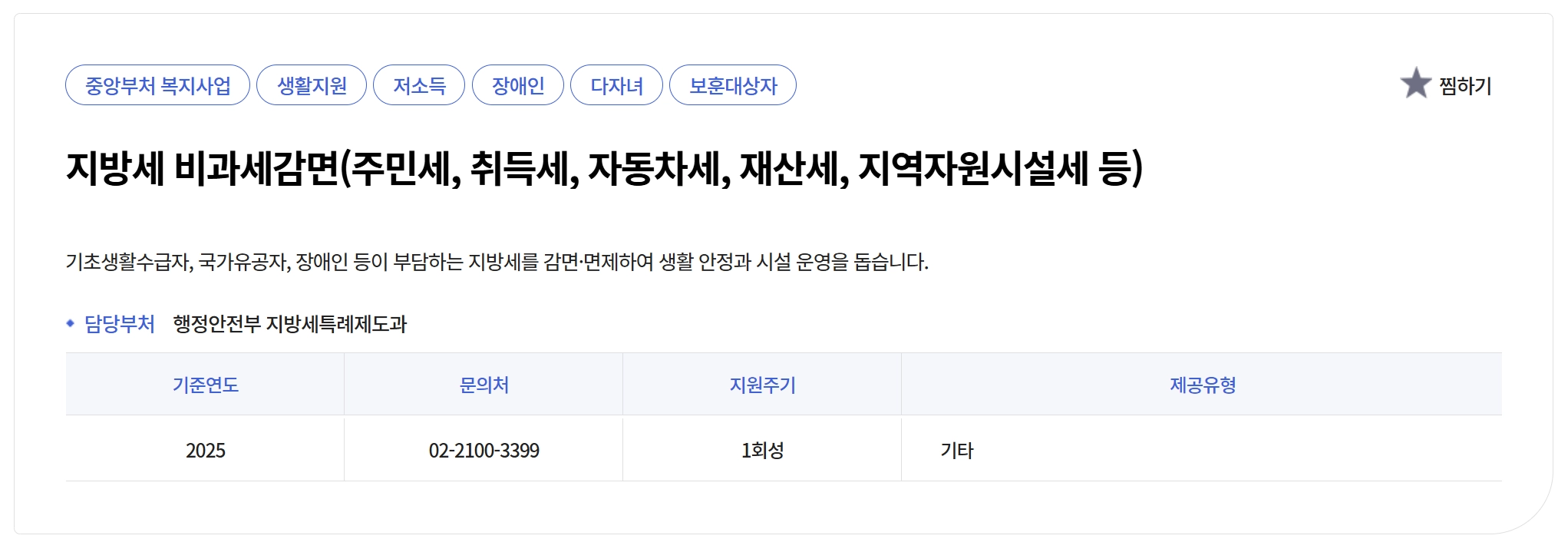 지방세,비과세 감면대상안내 및 신청방법