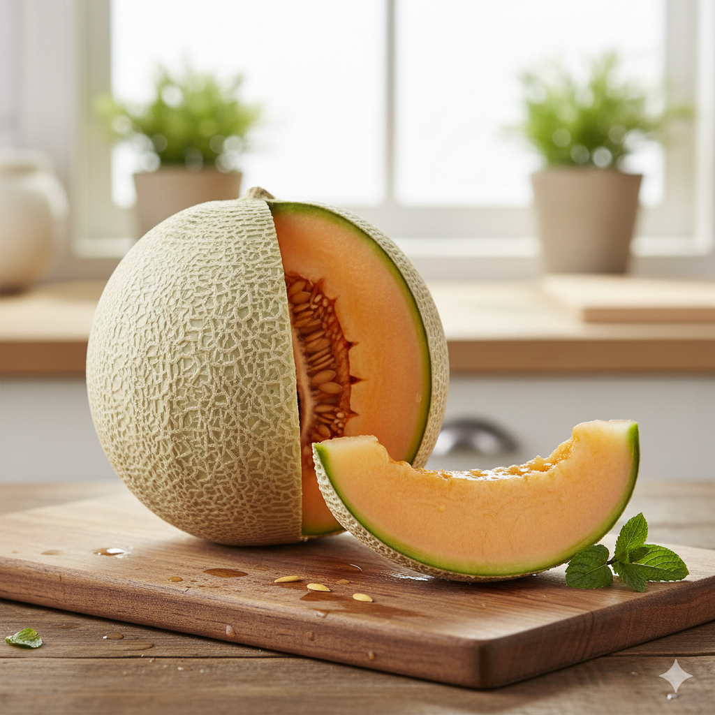 칼륨과 베타카로틴이 풍부하여 수분 보충과 붓기 제거에 도움을 주는 건강 과일 멜론
