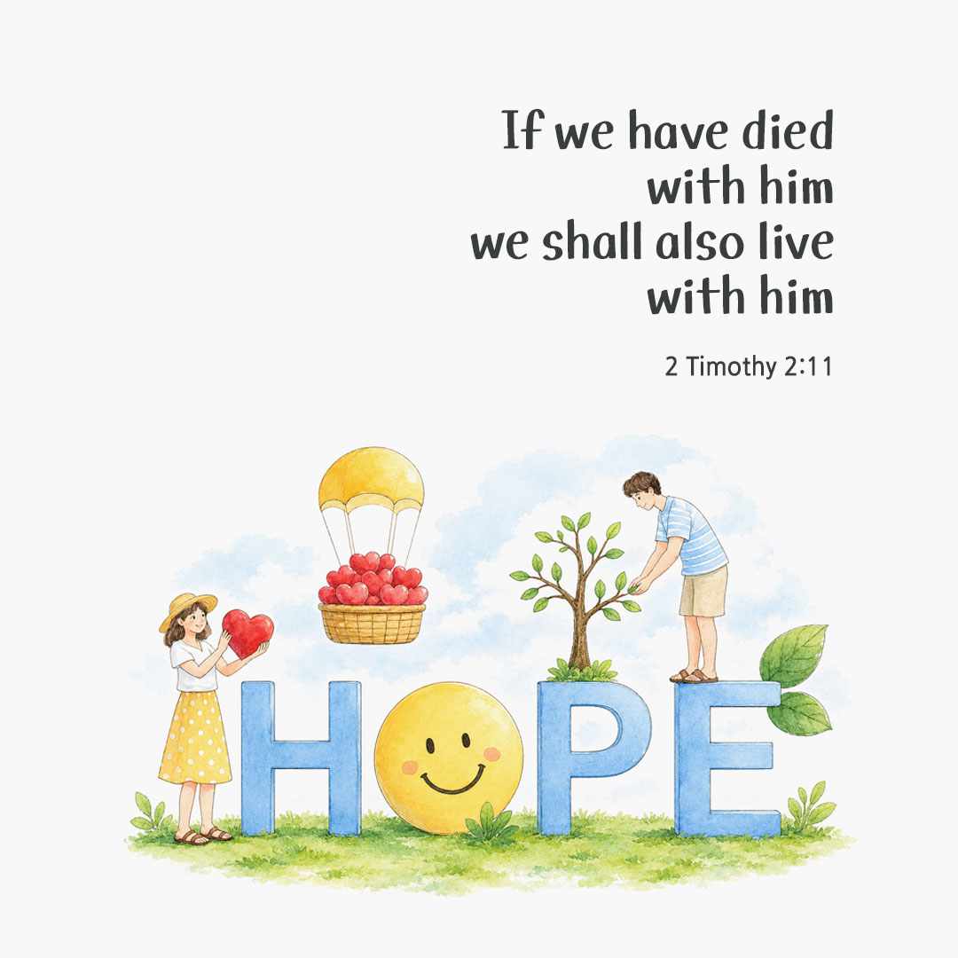Today's Bible verse card 2 Timothy 2:11 scripture image