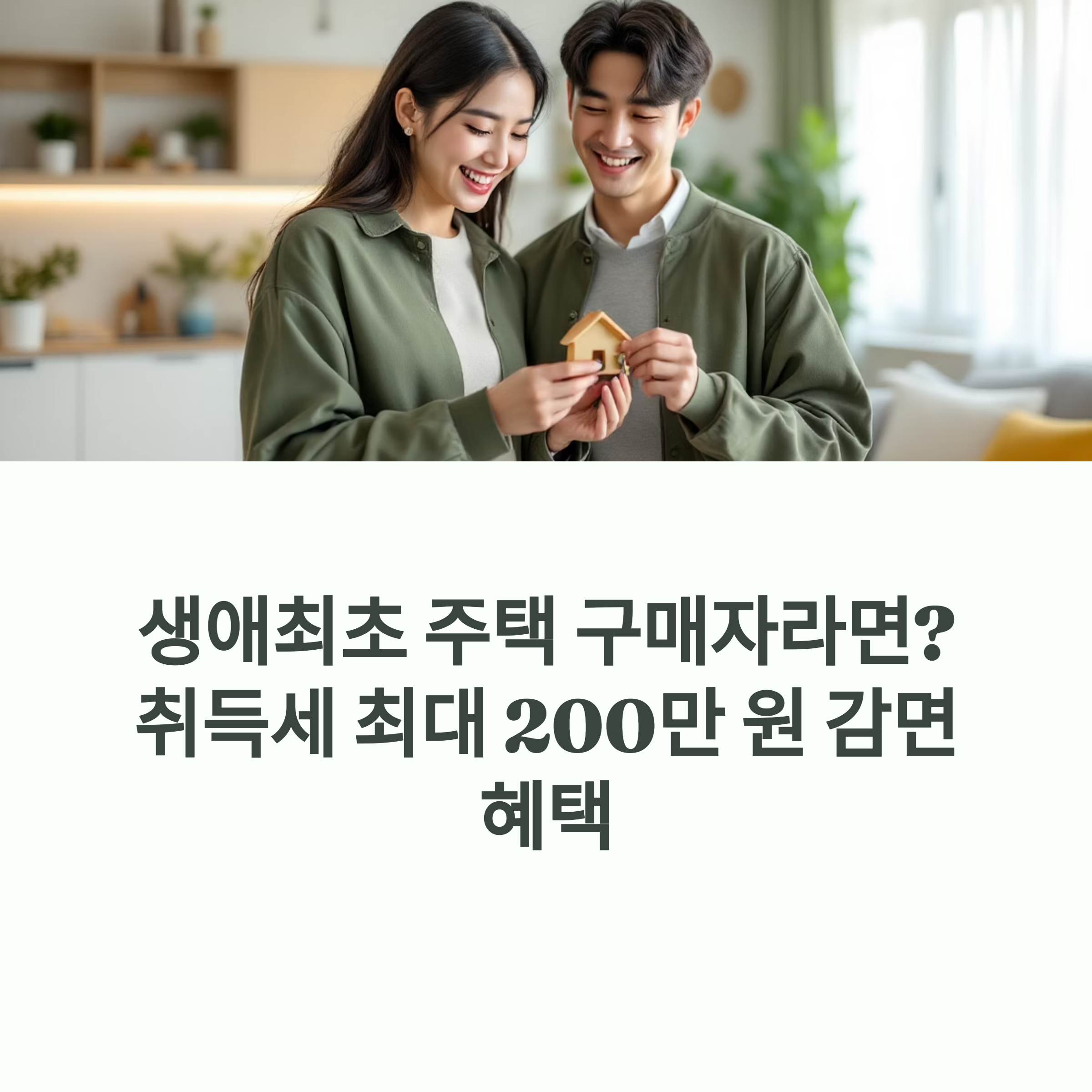 생애최초 주택 구매자라면? 취득세 최대 200만 원 감면 혜택