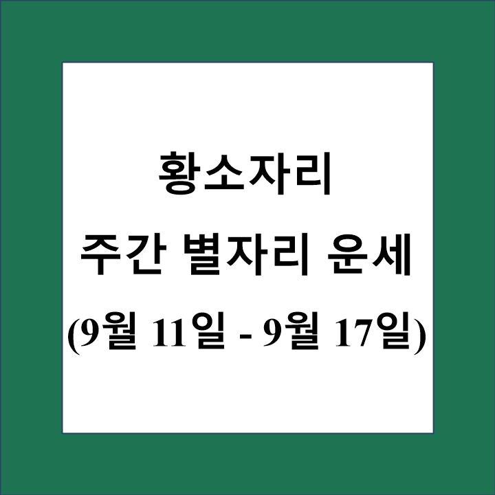 황소자리 주간 별자리 운세 제목 상자