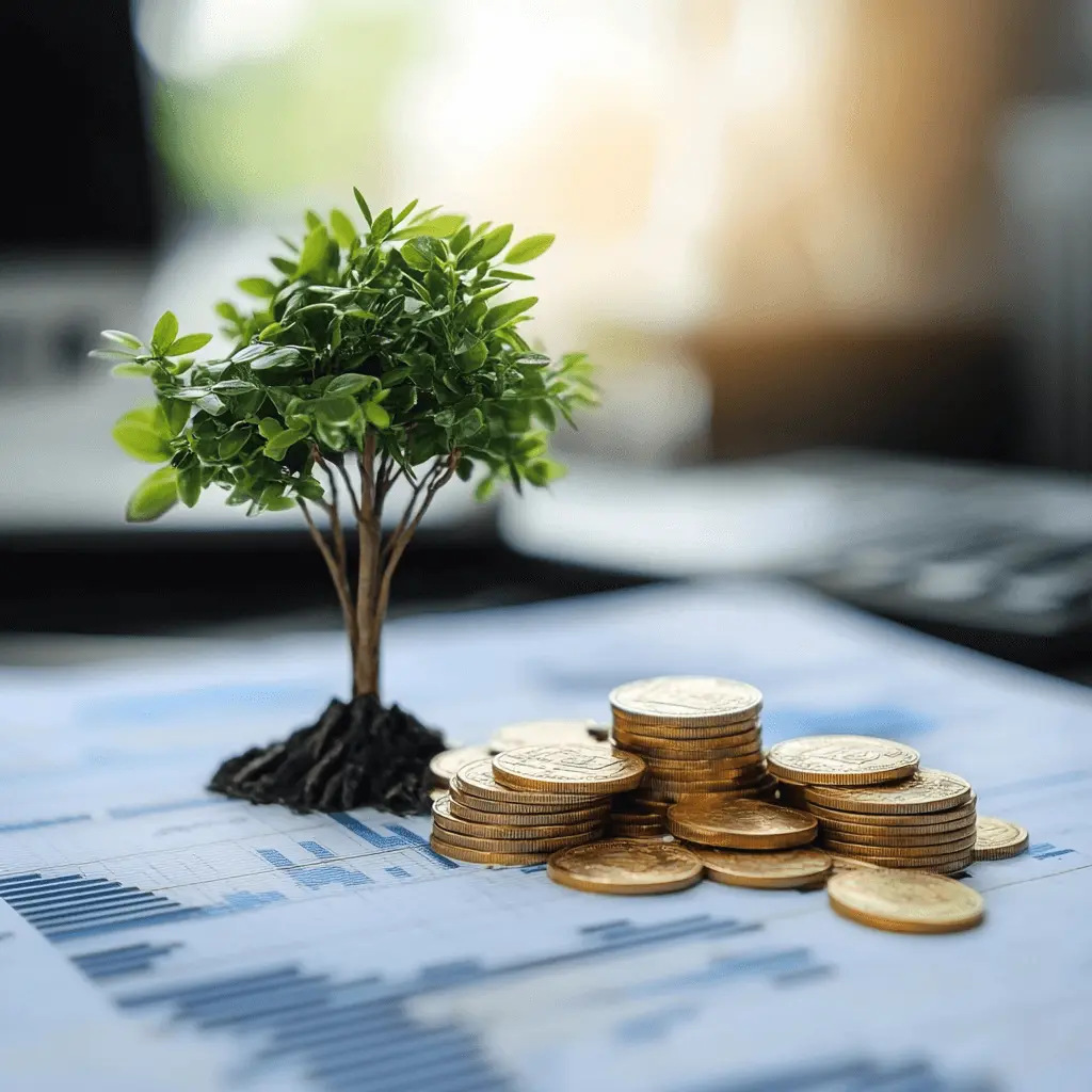 저축하여 성장하는 이미지