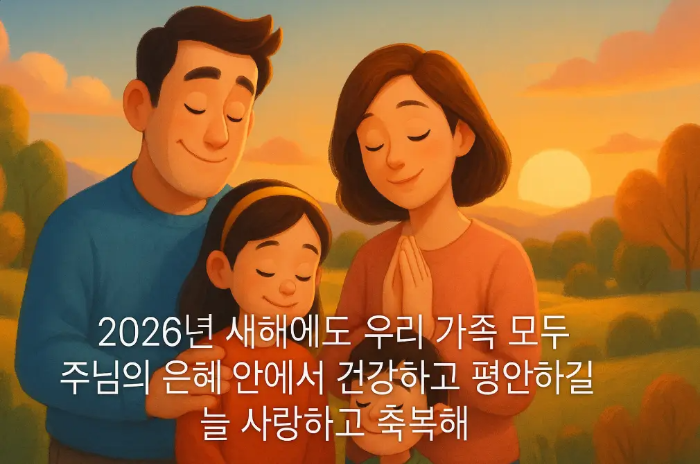 가족4명 2026 기독교 가족 새해 인사말