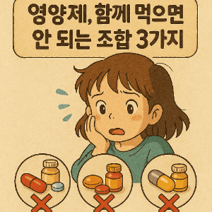 영양제 안좋은 조합 3가지