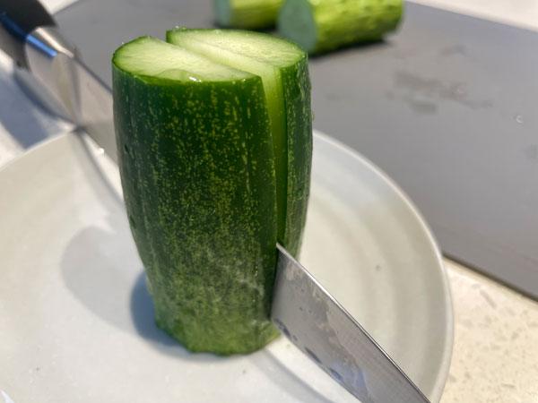 오이소박이 오이 칼집 내기