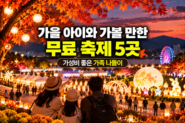 가을 아이와 가볼 만한 무료 축제|가성비 좋은 가족 나들이 5곳