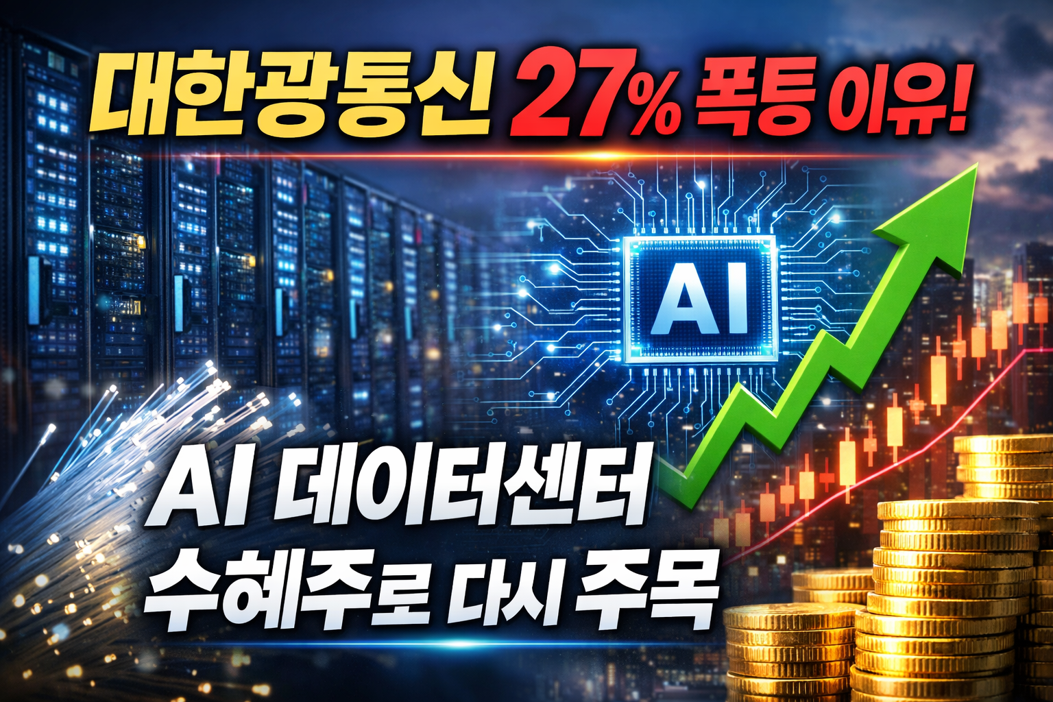 대한광통신 27% 폭등 이유