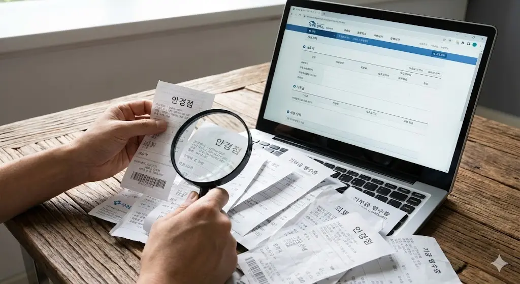 연말정산 의료비 세액공제 안경 구입비 영수증과 기부금 증빙 서류 챙기기
