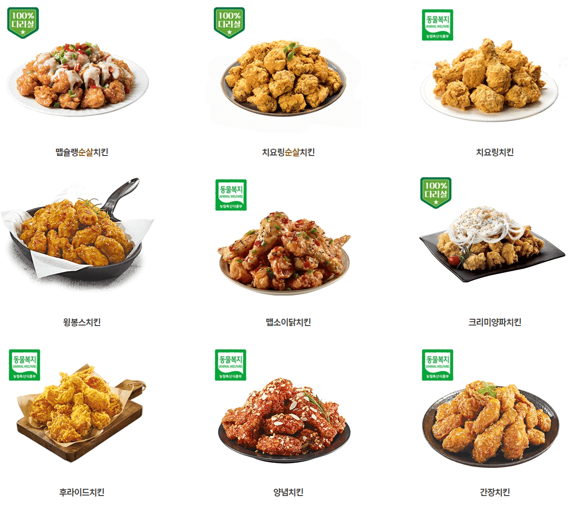 치킨메뉴