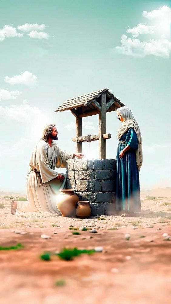 예수님과 사마리아 여인 사진