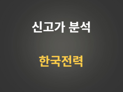 한국전력 신고가