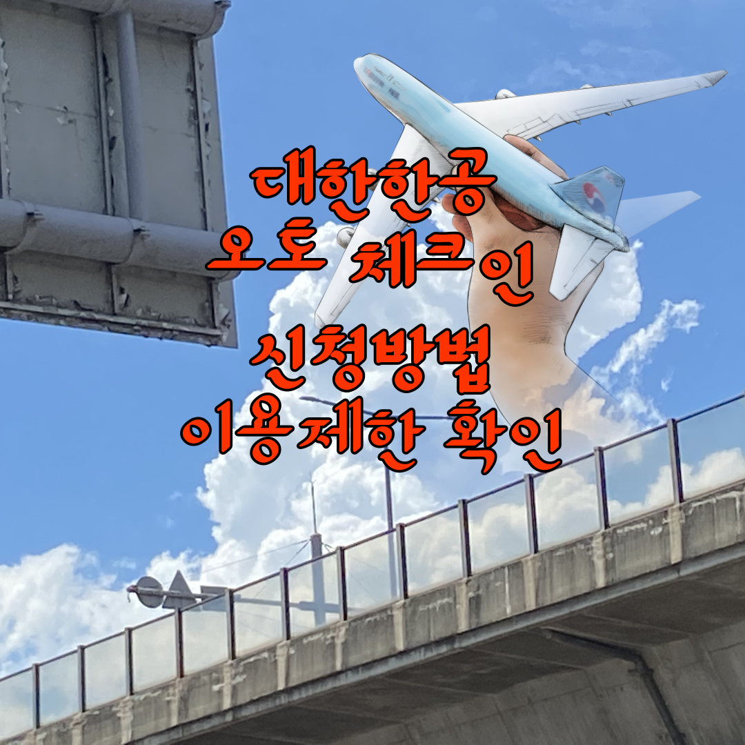 대한항공 오토 체크인 신청방법&#44; 이용제한 확인