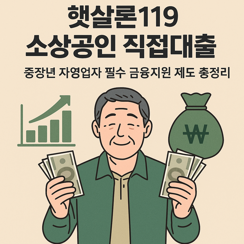 2025년 햇살론119와 소상공인 직접대출, 중장년 자영업자 필수 금융지원 제도 총정리
