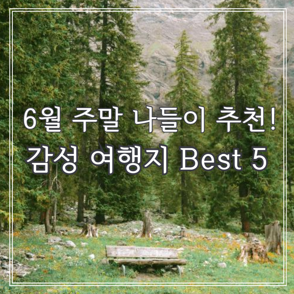 6월 주말 나들이 추천! 덜 붐비는 감성 여행지 Best 5, 현지인 강추