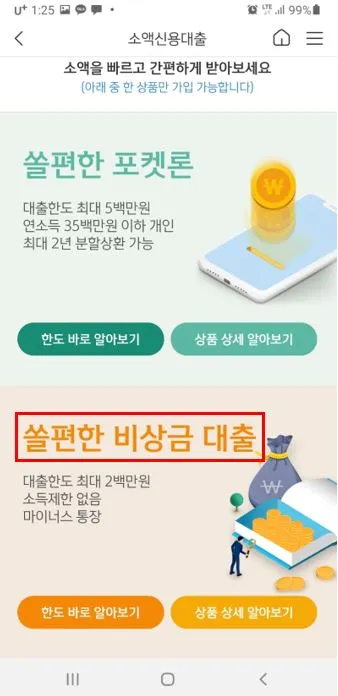 신한은행 쏠편한 비상금대출