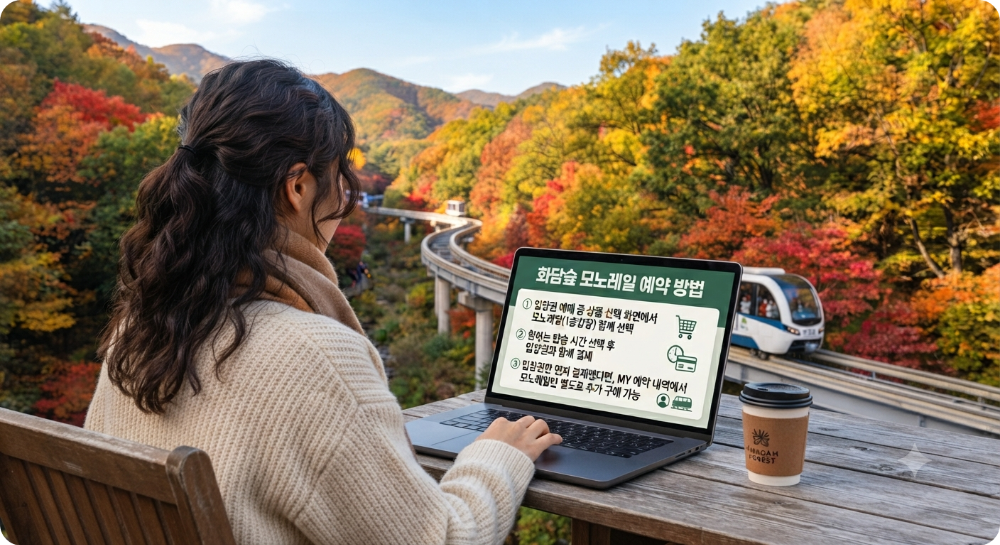 화담숲 입장권&middot;모노레일 예약하기 ai이미지