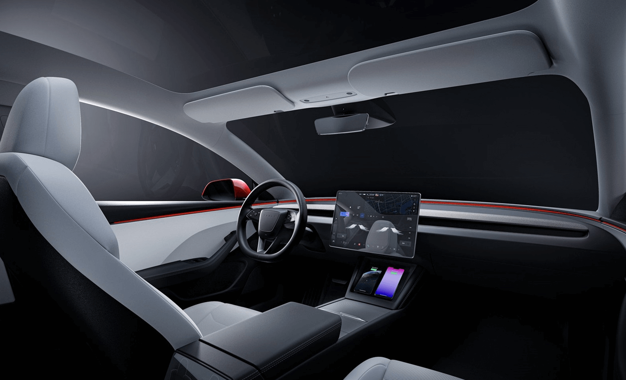 테슬라모델3의 내부