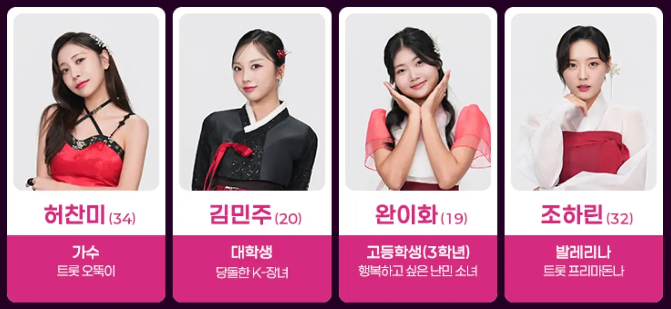 미스트롯4 출연자 프로필 [53팀 완결판] 본선진출자 부서별 명단 및 주목 참가자