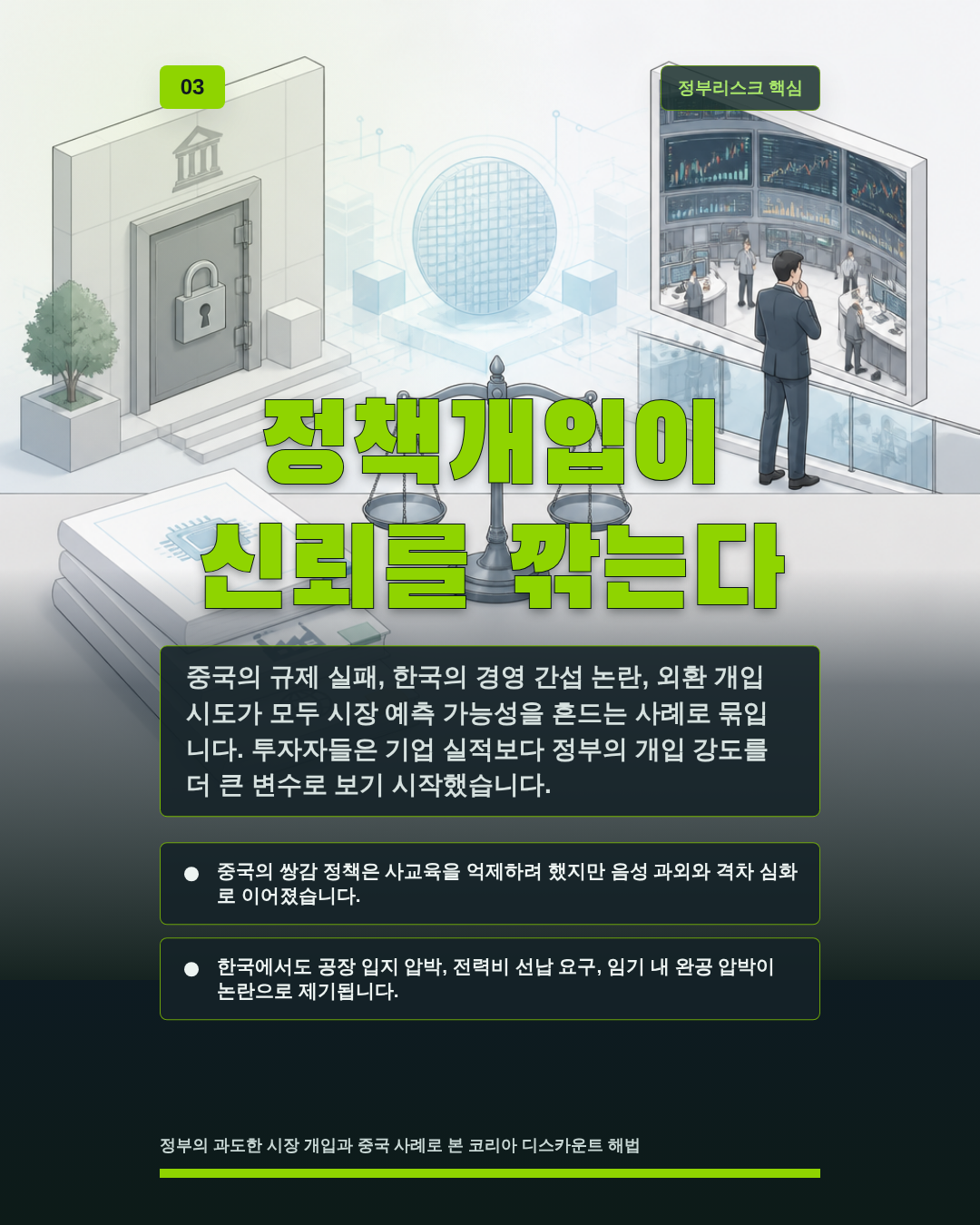 정책개입이 신뢰를 깎는다