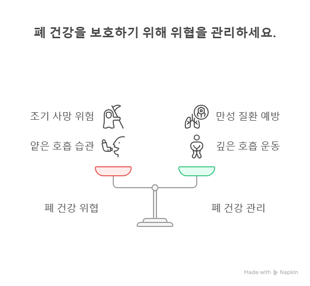 폐 건강 위협 vs 관리