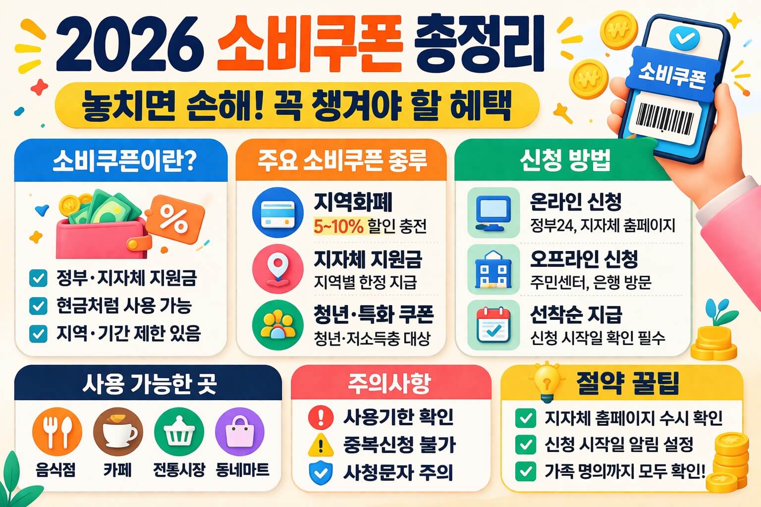2026 소비쿠폰 총정리 놓치면 손해 보는 이유와 활용법