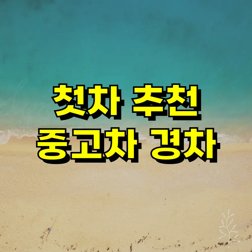 첫차 추천 중고차 경차