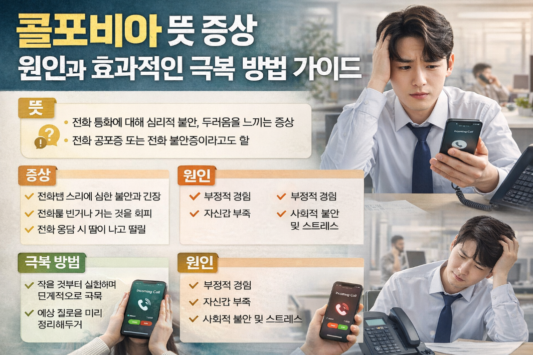 콜포비아 뜻, 증상부터 극복까지 한번에 해결하는 법