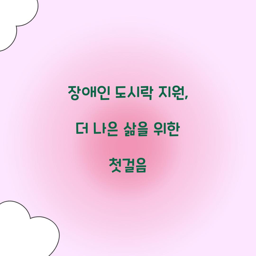장애인 도시락 지원