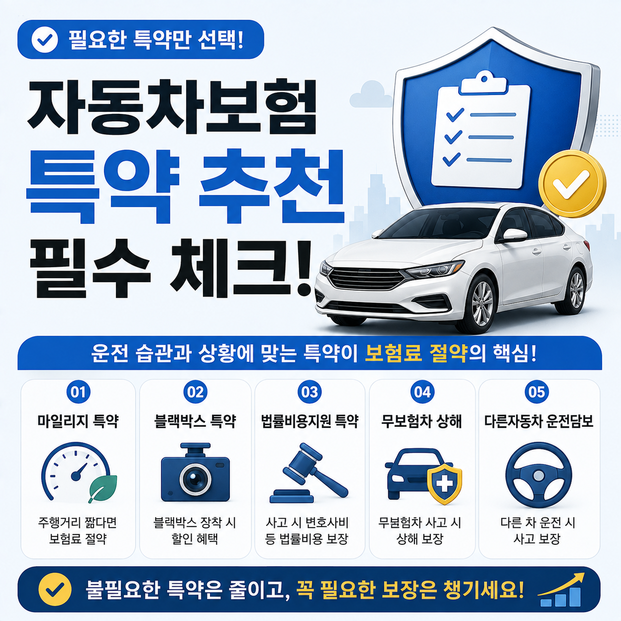 자동차보험 특약 추천 판단 기준 이미지
