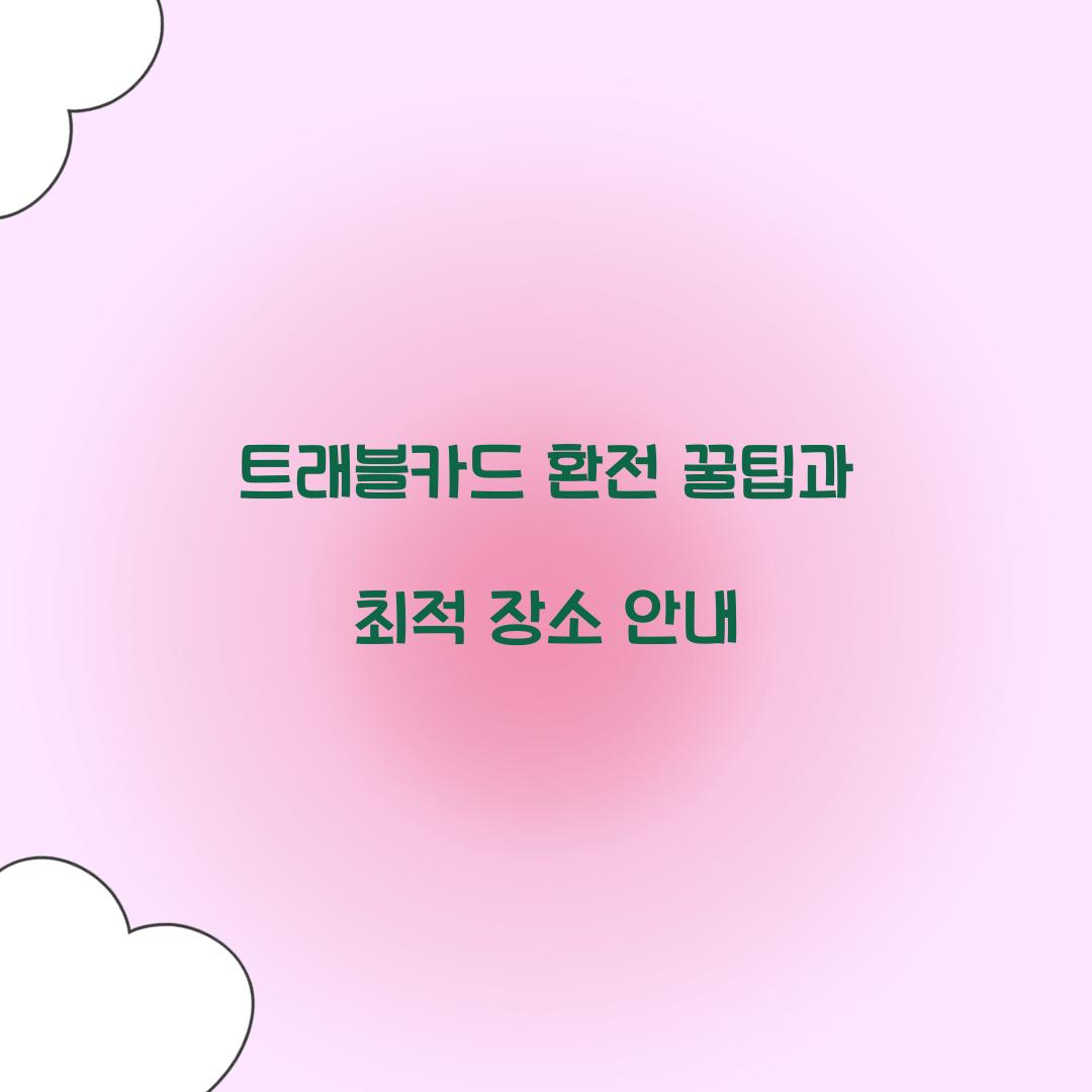 트래블카드 환전