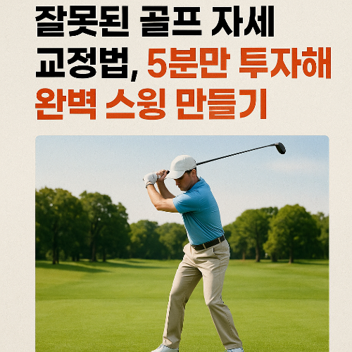 잘못된 골프 자세 교정법, 5분만 투자해 완벽 스윙 만들기