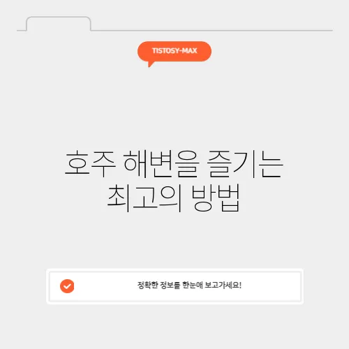 호주 해변을 즐기는 최고의 방법