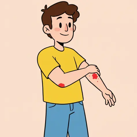 피부에 모기 물린 것처럼 빨간 반점